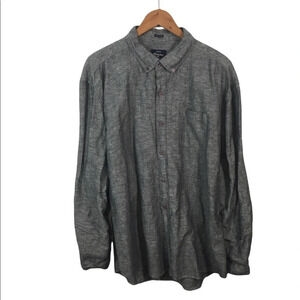 BF27 Men’s Artistry In Motion Regular Fit LINEN Button Down Shirt XL